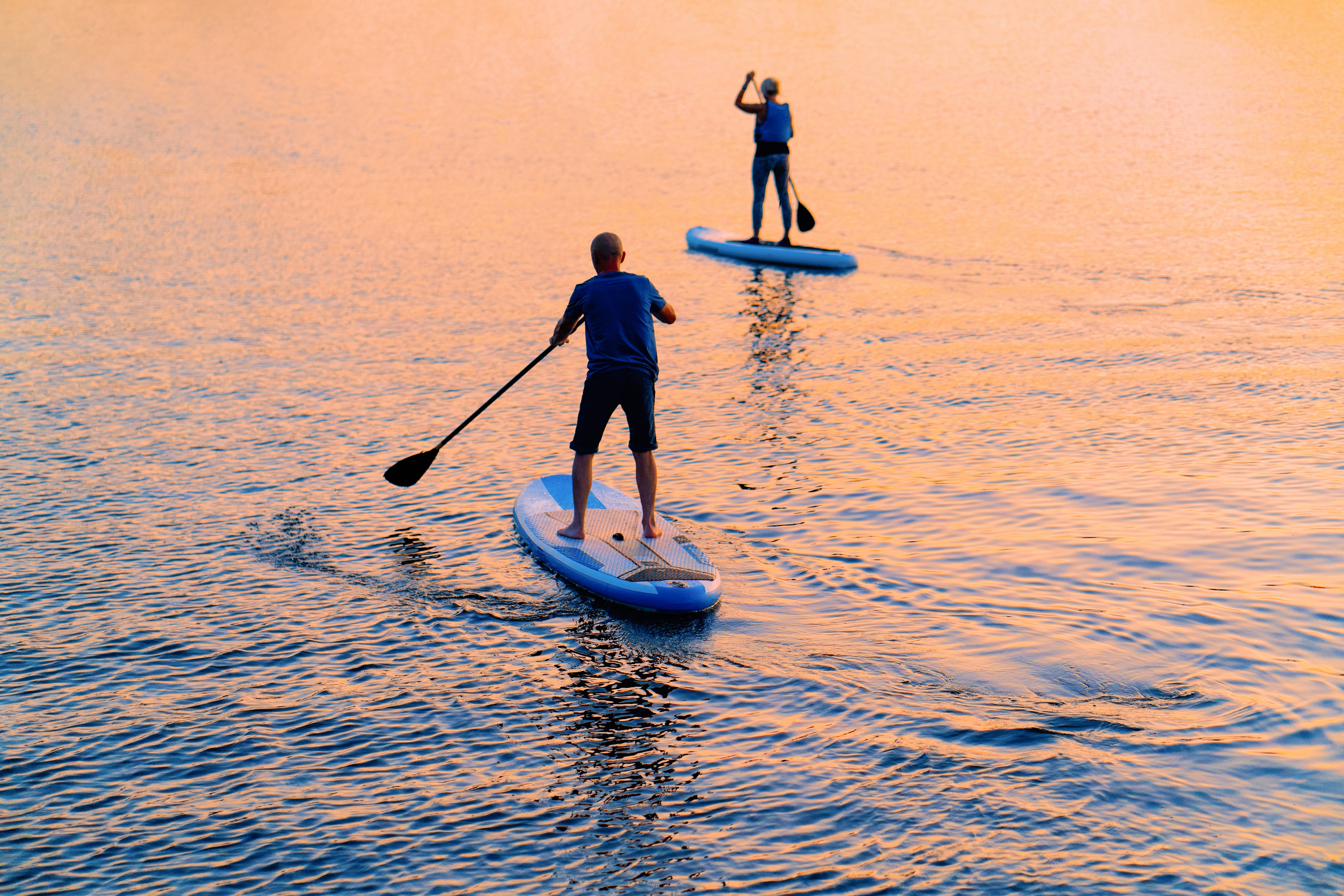 Paddle-boarding on Crystal Lake